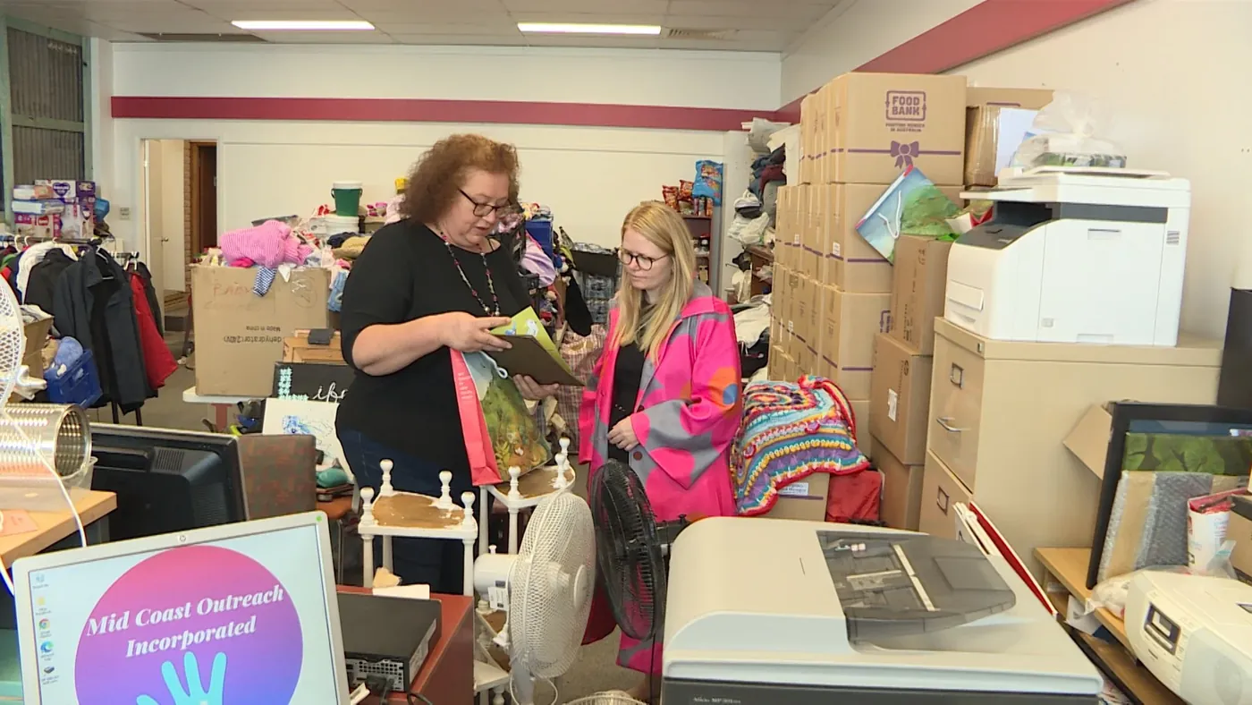 Inside the Op Shop on Wynter Street